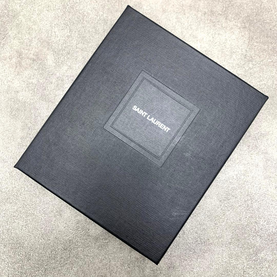 SAINT LAURENT マネークリップ 二つ折り財布 シボ革 メンズ 札入れ