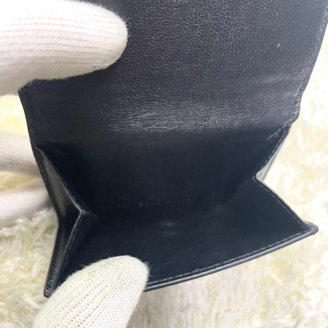 バレンシアガ エブリデイ 三つ折り財布 コンパクト シボ皮 ブラック