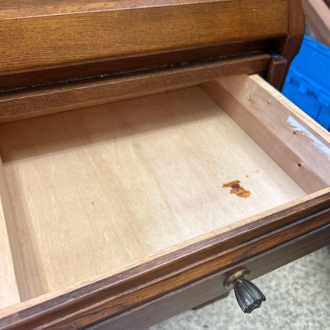 ライティングビューロー アンティーク木 製 昭和レトロ学習机 カリモク