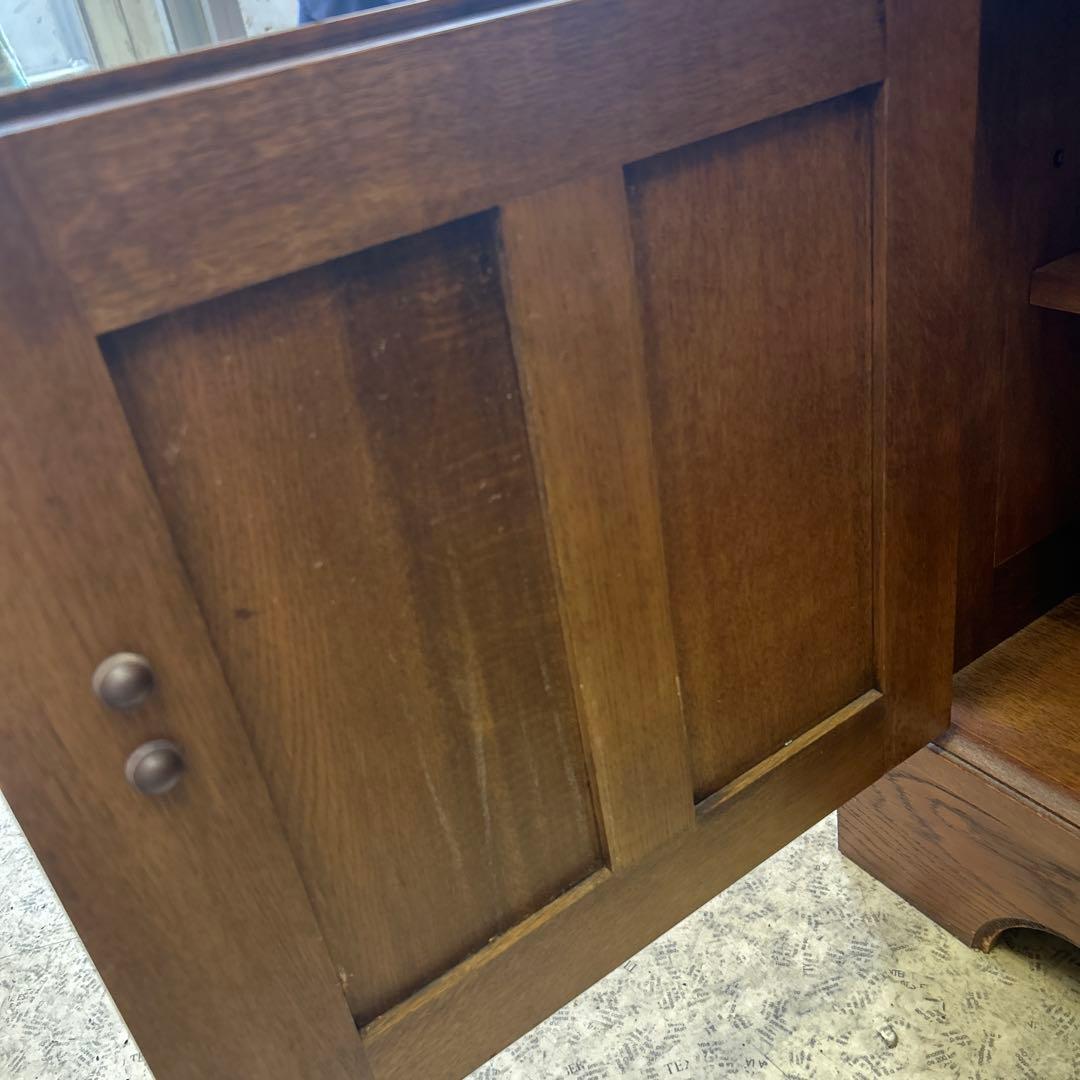 ライティングビューロー アンティーク木 製 昭和レトロ学習机 カリモク