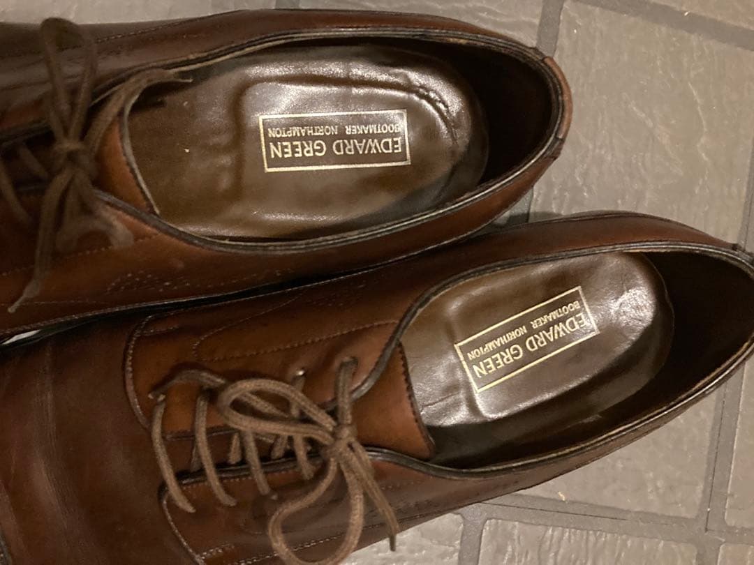 Edward Green ブラウン レザー 8 1/2E 名作606 36720