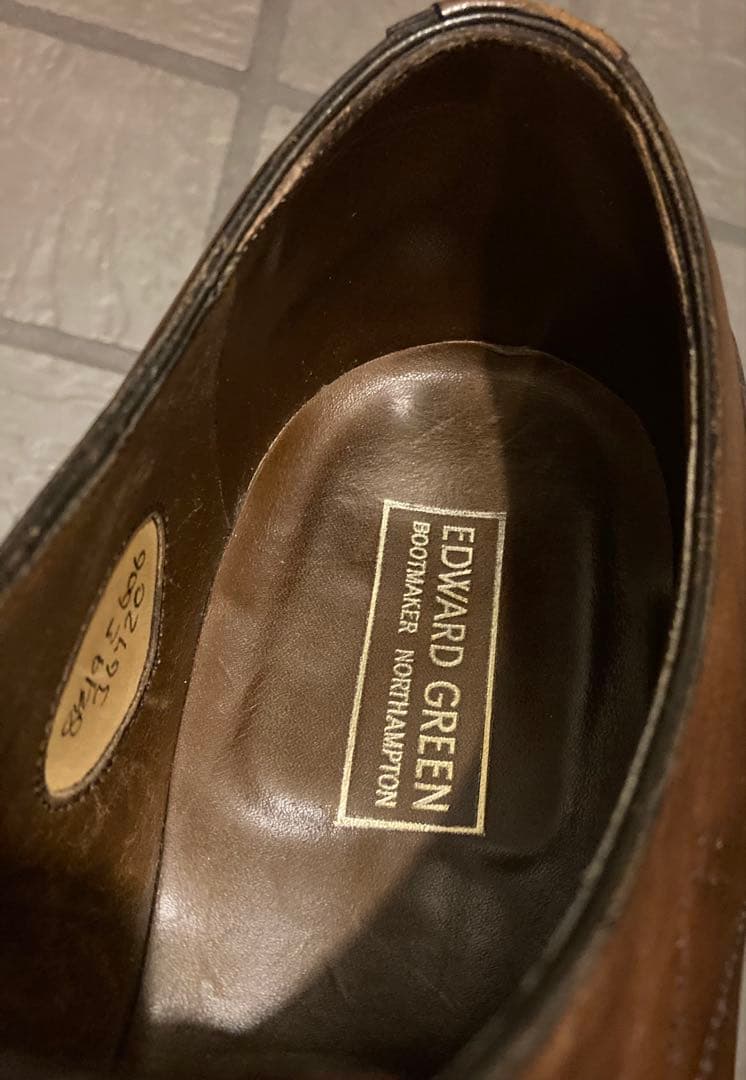 Edward Green ブラウン レザー 8 1/2E 名作606 36720