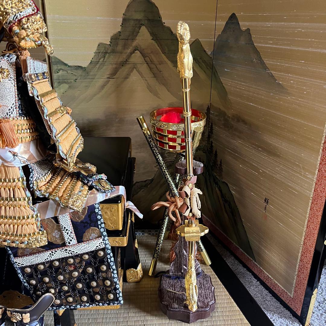 高級品　本金箔正絹織之大鎧　伝統工芸