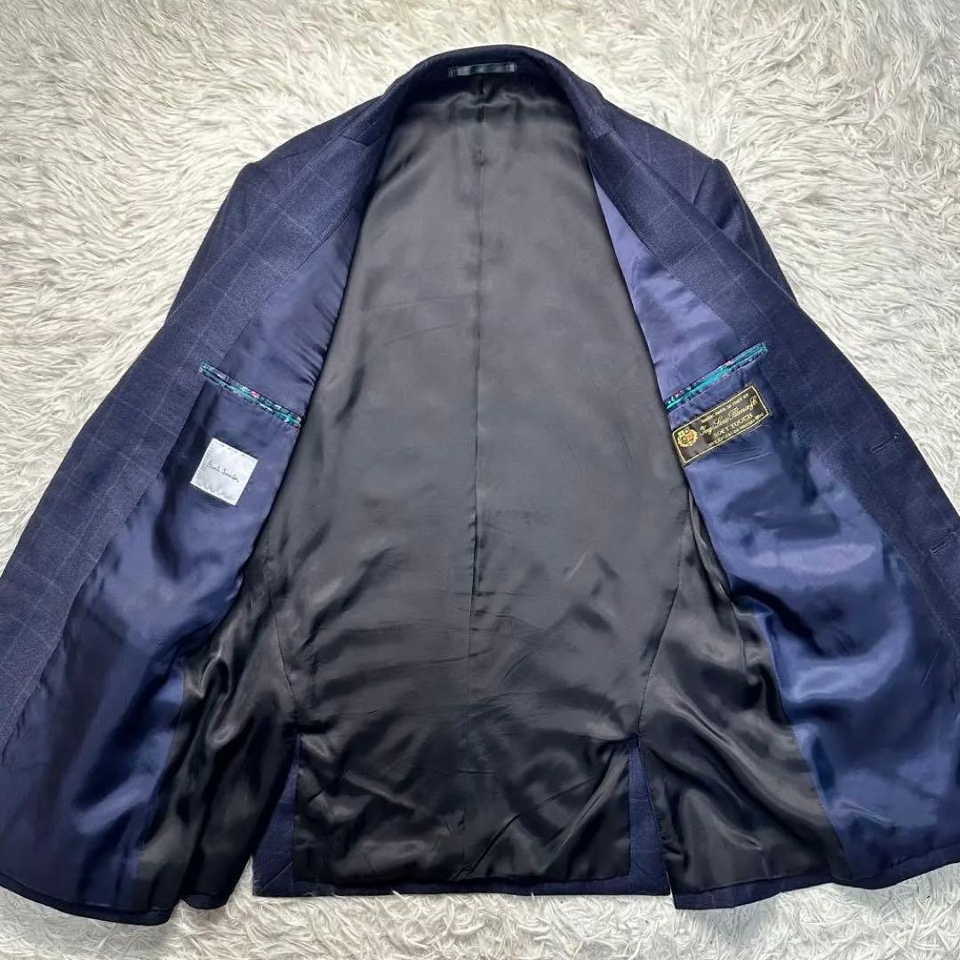 未使用級 現行 ポールスミス 上質ロロピ 光沢 2ピース 総裏 チェック M