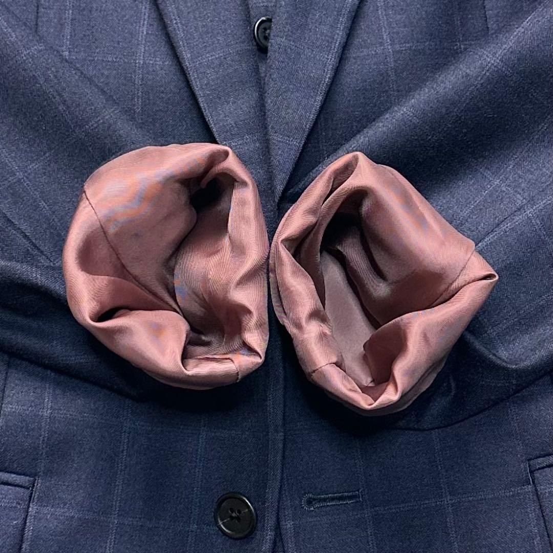 未使用級 現行 ポールスミス 上質ロロピ 光沢 2ピース 総裏 チェック M