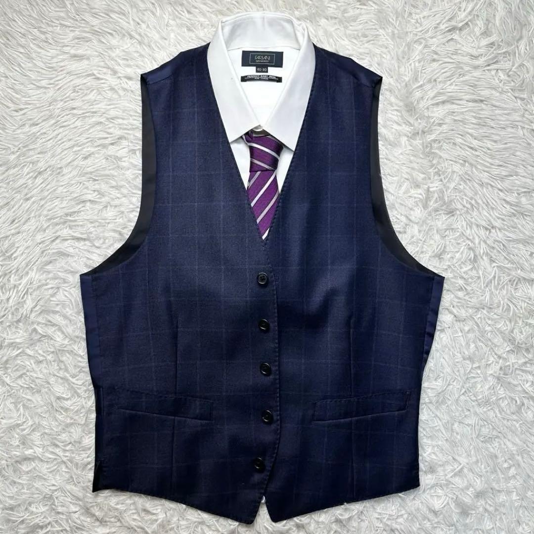 未使用級 現行 ポールスミス 上質ロロピ 光沢 2ピース 総裏 チェック M