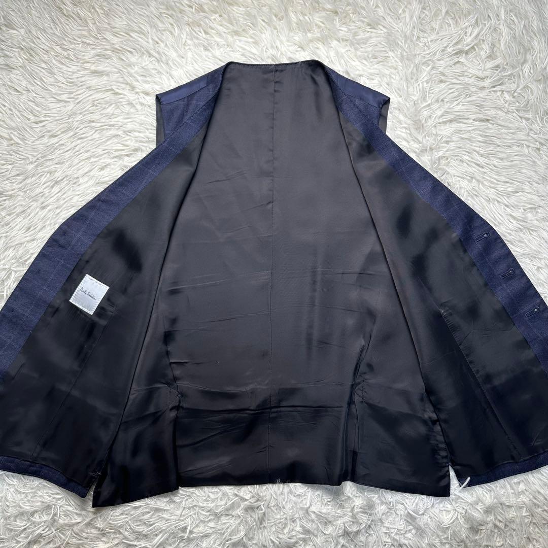 未使用級 現行 ポールスミス 上質ロロピ 光沢 2ピース 総裏 チェック M