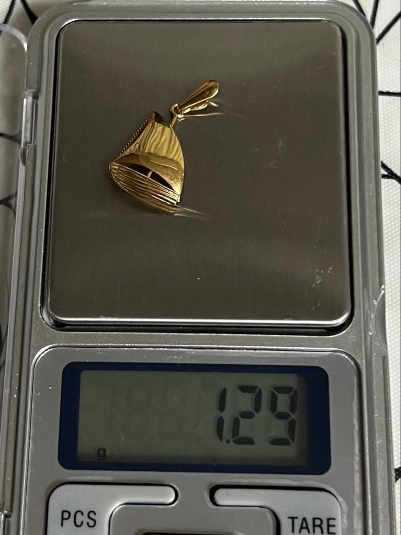 18k 船　ペンダントトップYG1.29g