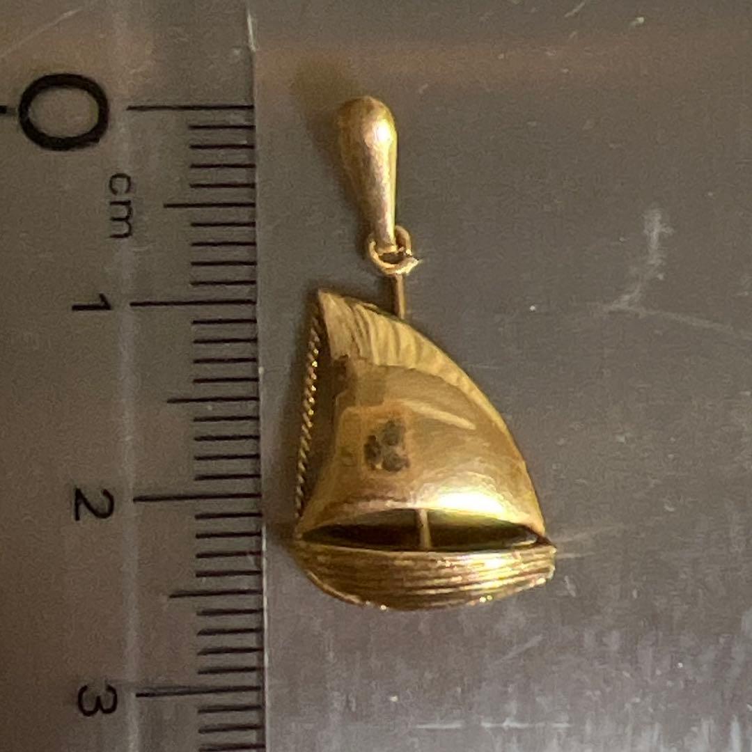 18k 船　ペンダントトップYG1.29g