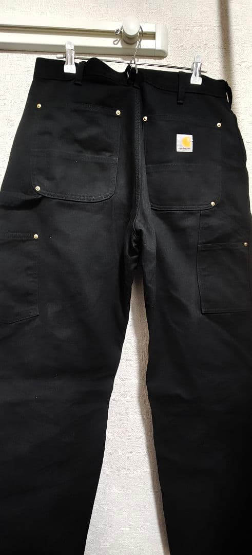 Carhartt B01 ブラック ダブルニー ダックパンツ 32x30