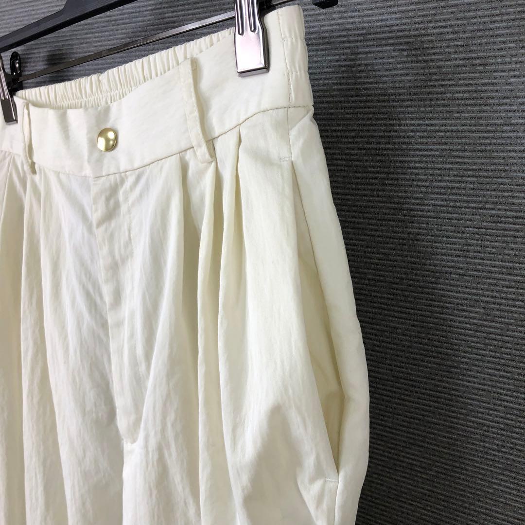 conte タック イージー ワイドパンツ 36 ホワイト