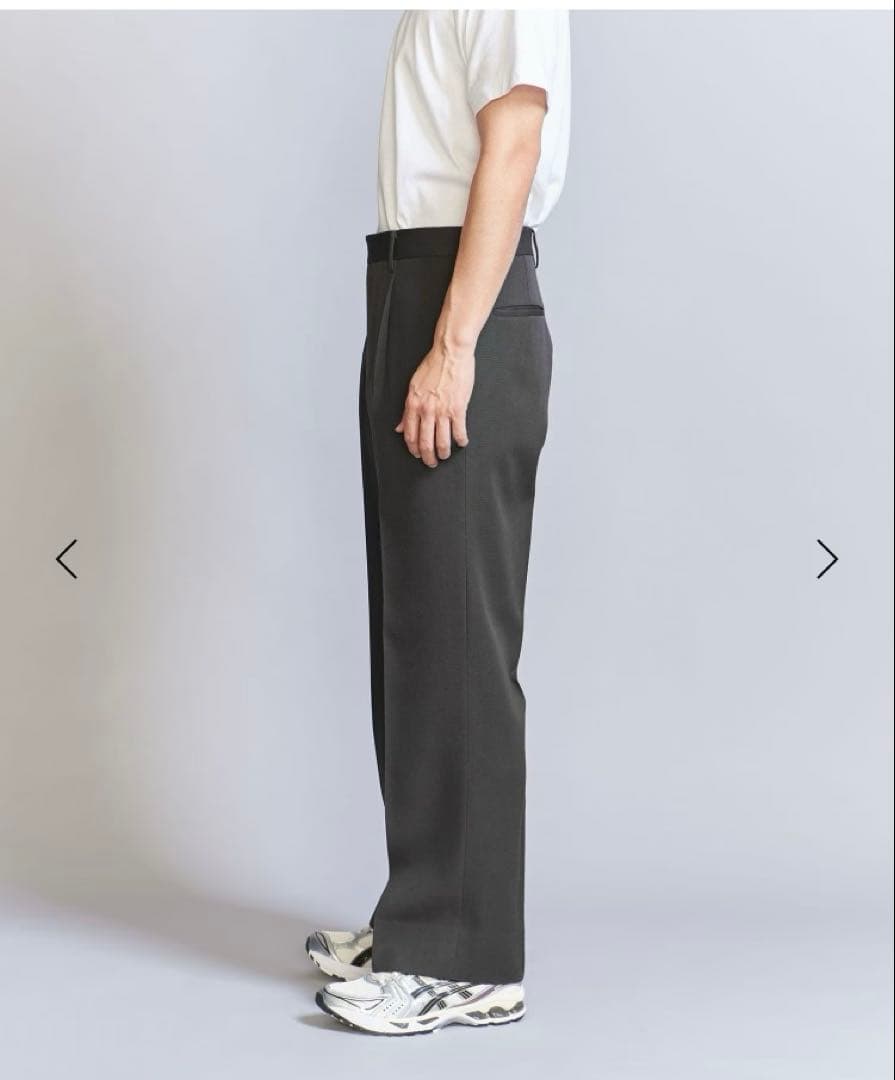 BEAUTY&YOUTH HI-LINE ウーステッド スラックス1P サイズL