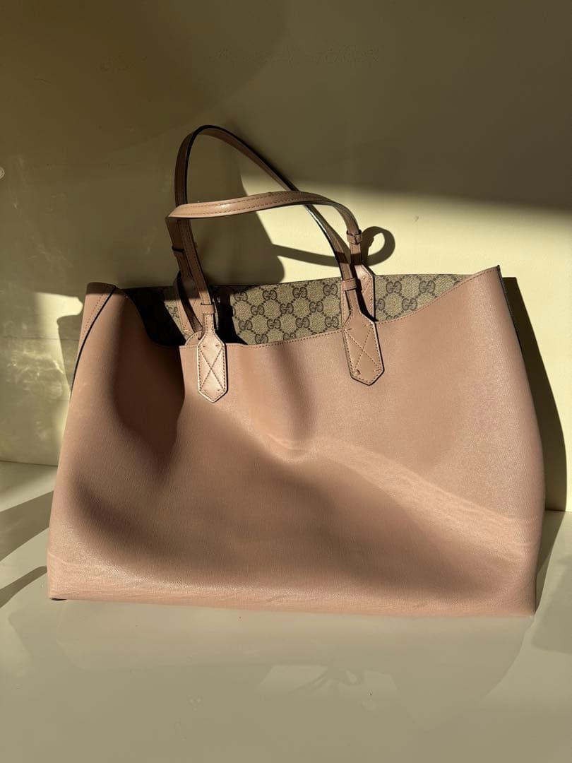 GUCCI ライトピンク トートバッグ
