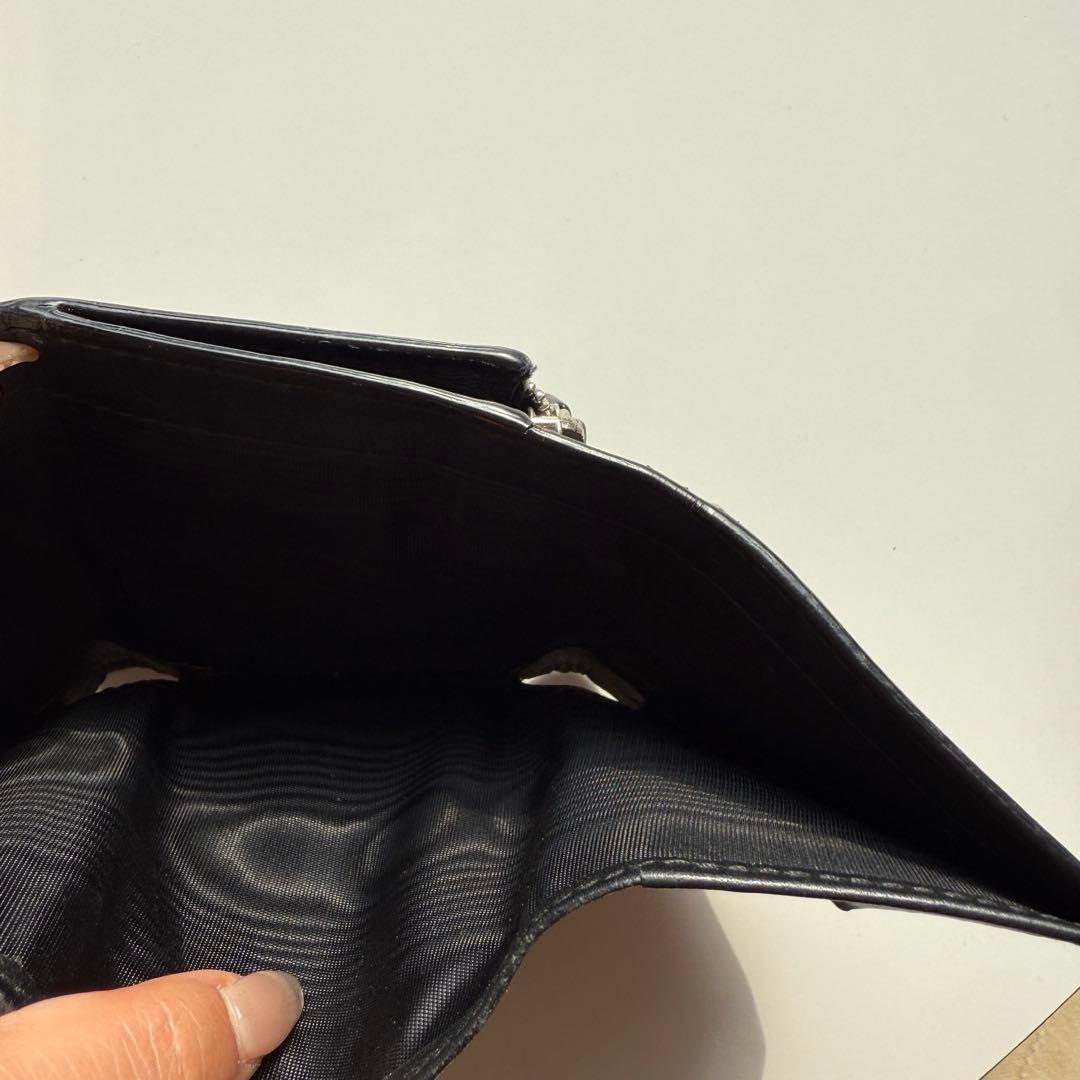 J&M DAVIDSON ブラック三つ折り財布 スタッズ IENA