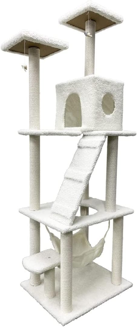 キャットタワー 猫タワー ハンモック付き 185cm スリム 大型猫 据え置き型