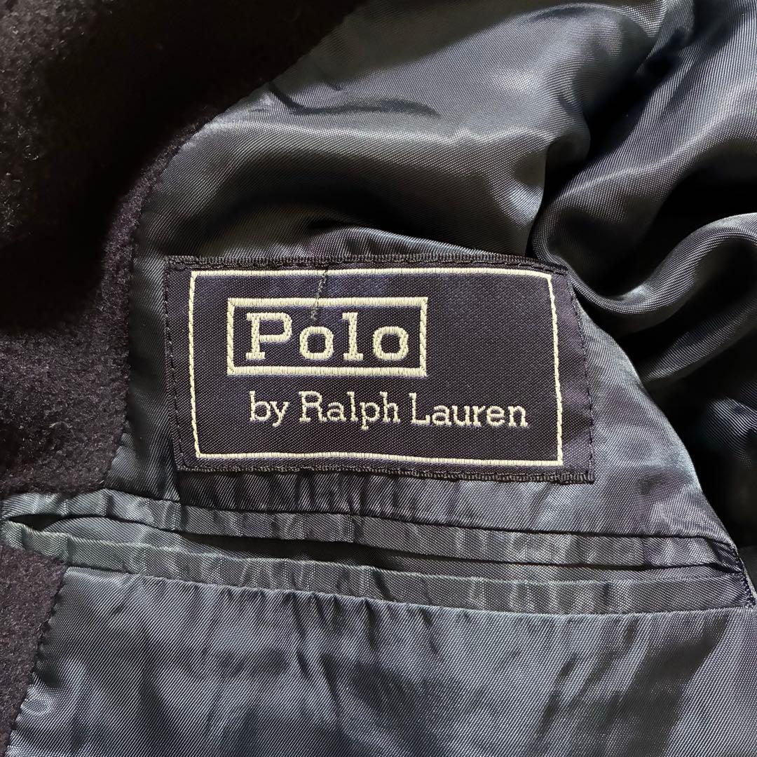 Polo By Ralph Lauren ネイビー チェスターコート ウール混紡