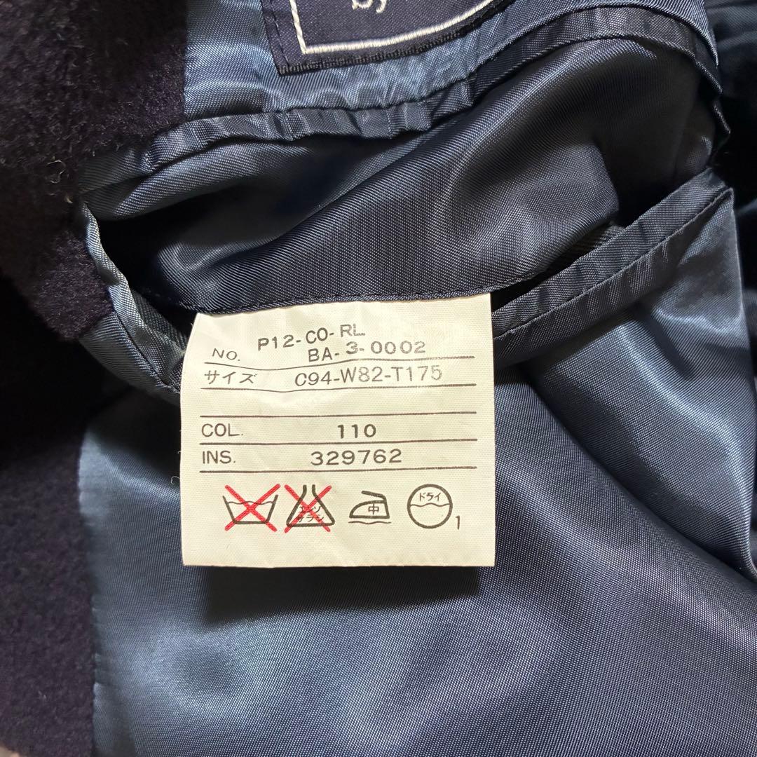 Polo By Ralph Lauren ネイビー チェスターコート ウール混紡