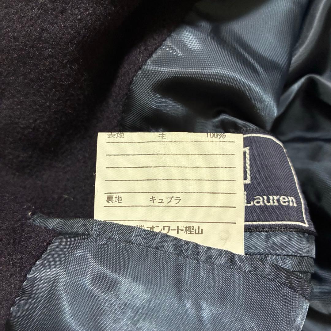 Polo By Ralph Lauren ネイビー チェスターコート ウール混紡