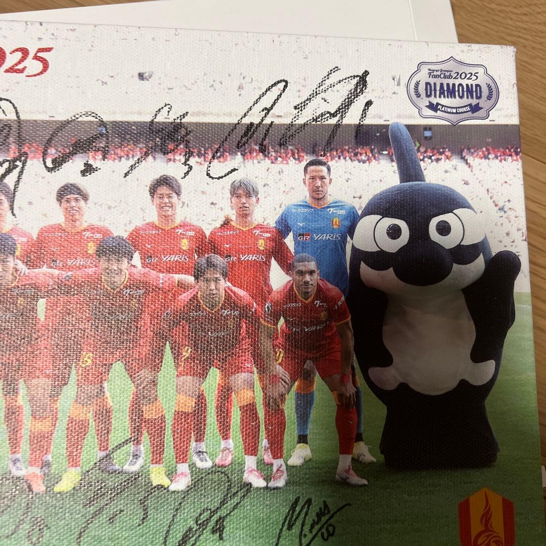 名古屋グランパス　アートパネル　ダイヤモンド特典　スタメン選手直筆サイン入り