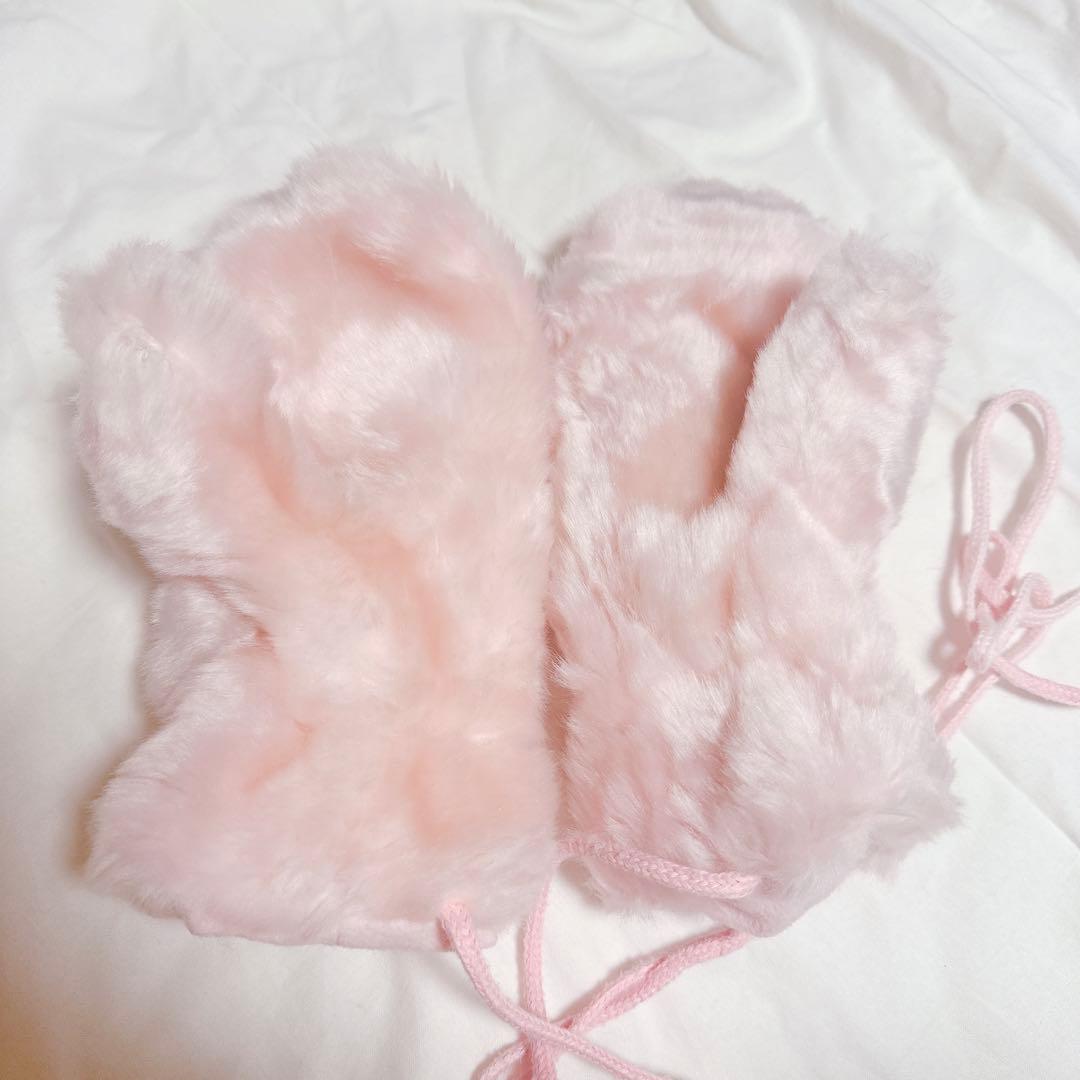 AngelicPrettyピンクファーリボンミトン