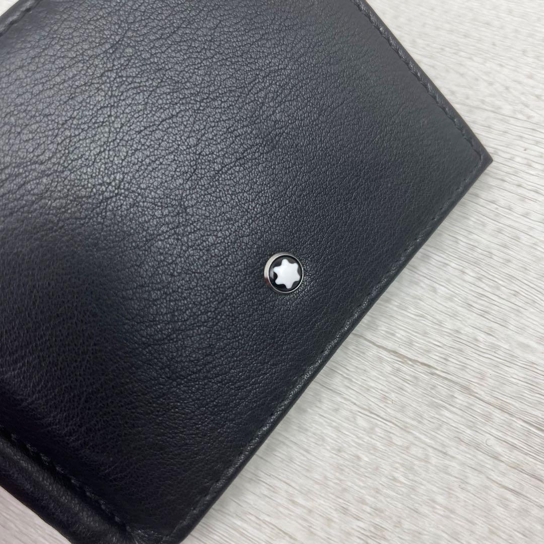 極美品✨ モンブラン マネークリップ ホワイトスター ブラック レザー