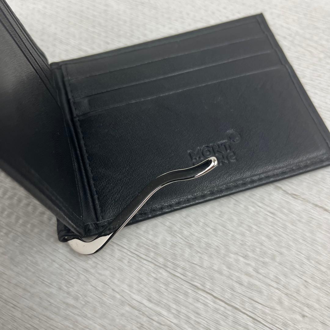 極美品✨ モンブラン マネークリップ ホワイトスター ブラック レザー