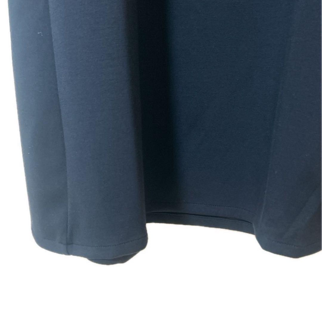 【新品 未使用】タグ付き ソウソウsou sou ワンピース ミモレ丈 ネイビー