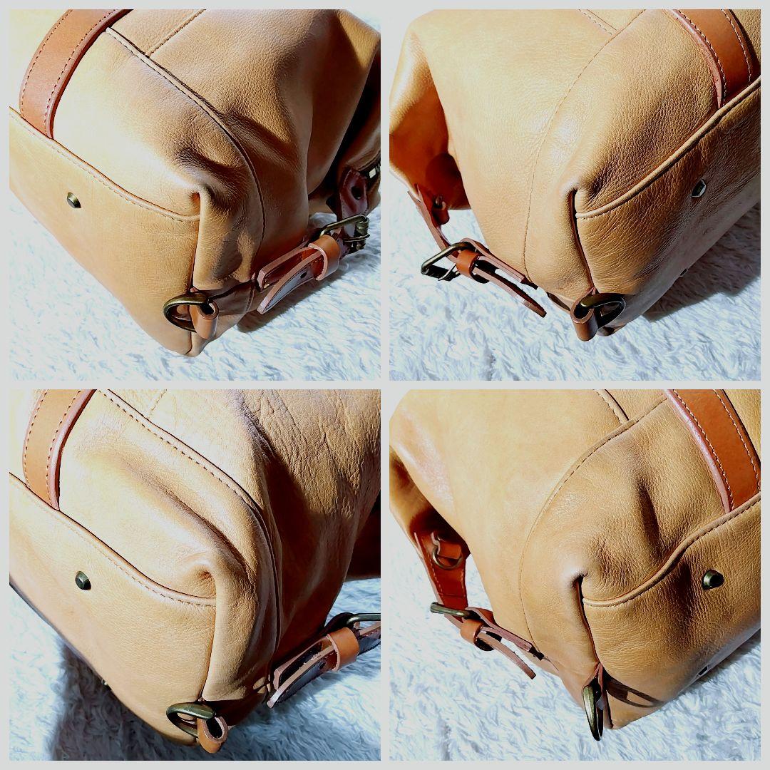 【美品 ギャランティ付】マスターピース　2WAY　ボストンバッグ　オールレザー