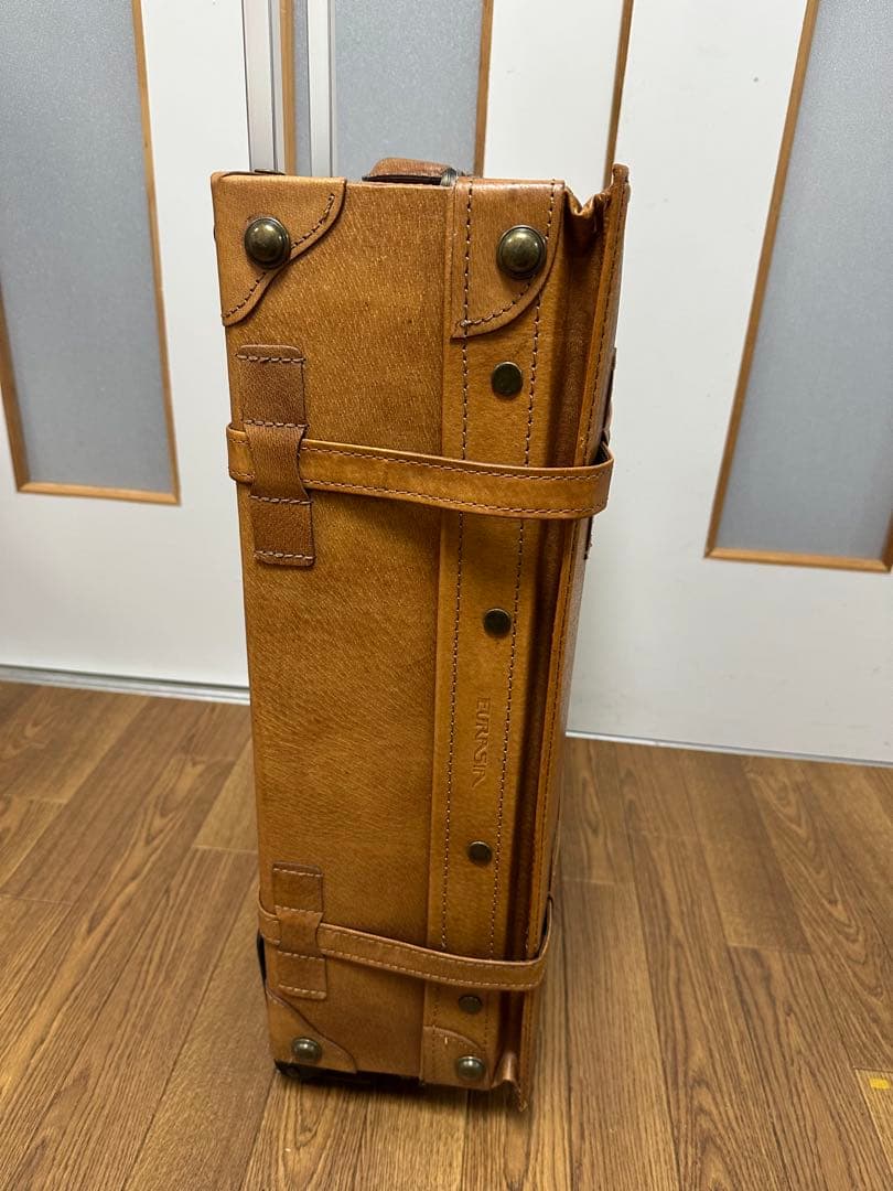 超美品ユーラシアトランク シフレ キャリーバッグ トランク キャメル