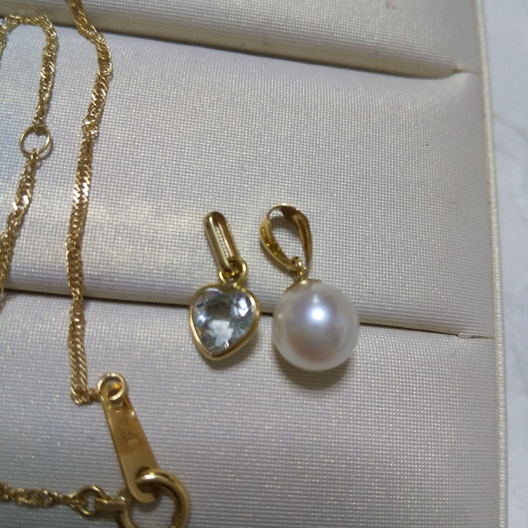 K18金ネックレスペンダントトップ2つ