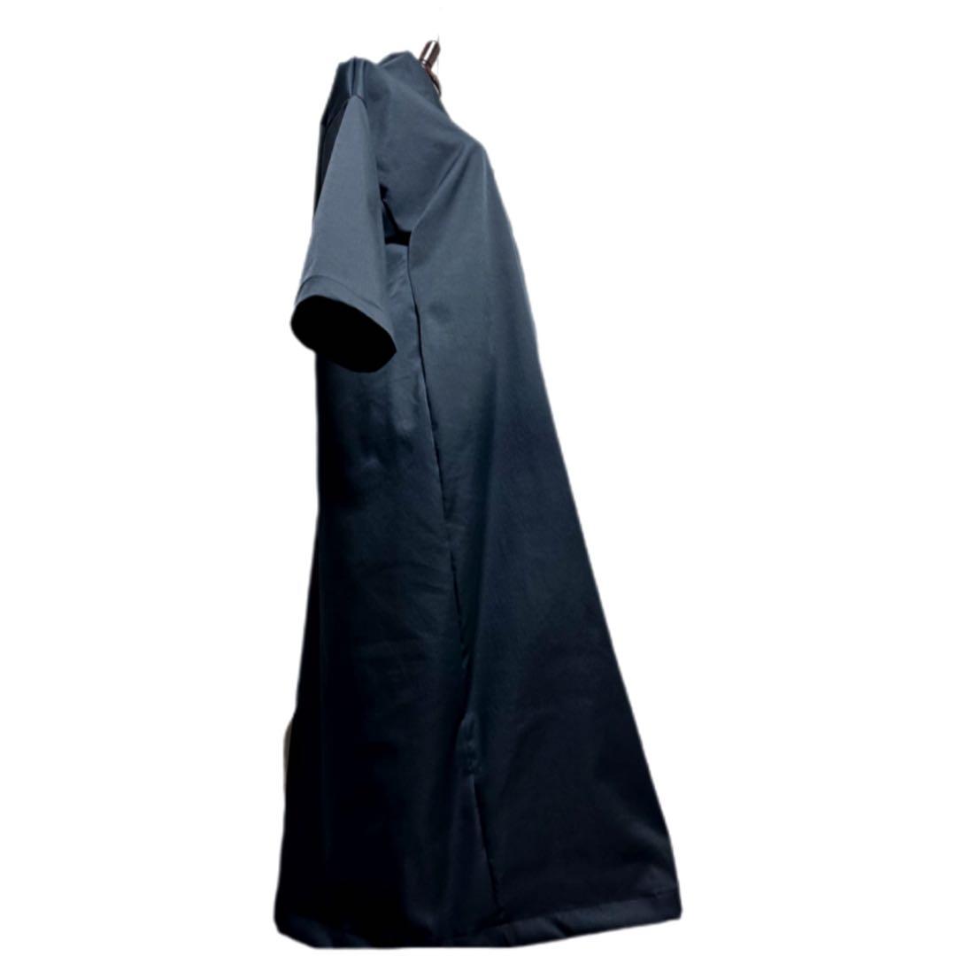 振袖　着物リメイク　ドレス　黒×金彩入り辻が花　和柄　ワンピース　ハンドメイド