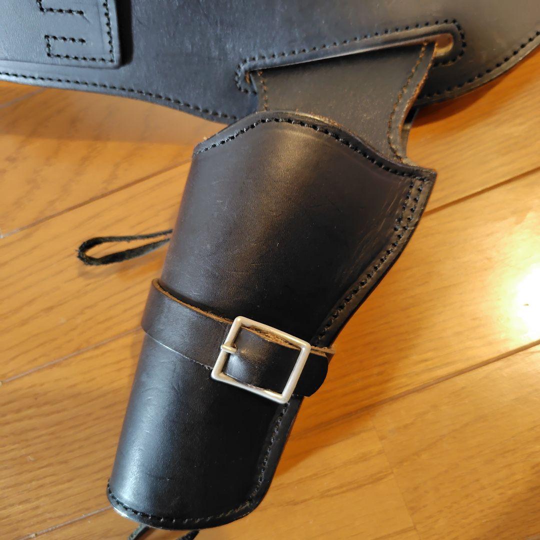 黒 レザー弾薬ホルスター付きベルト