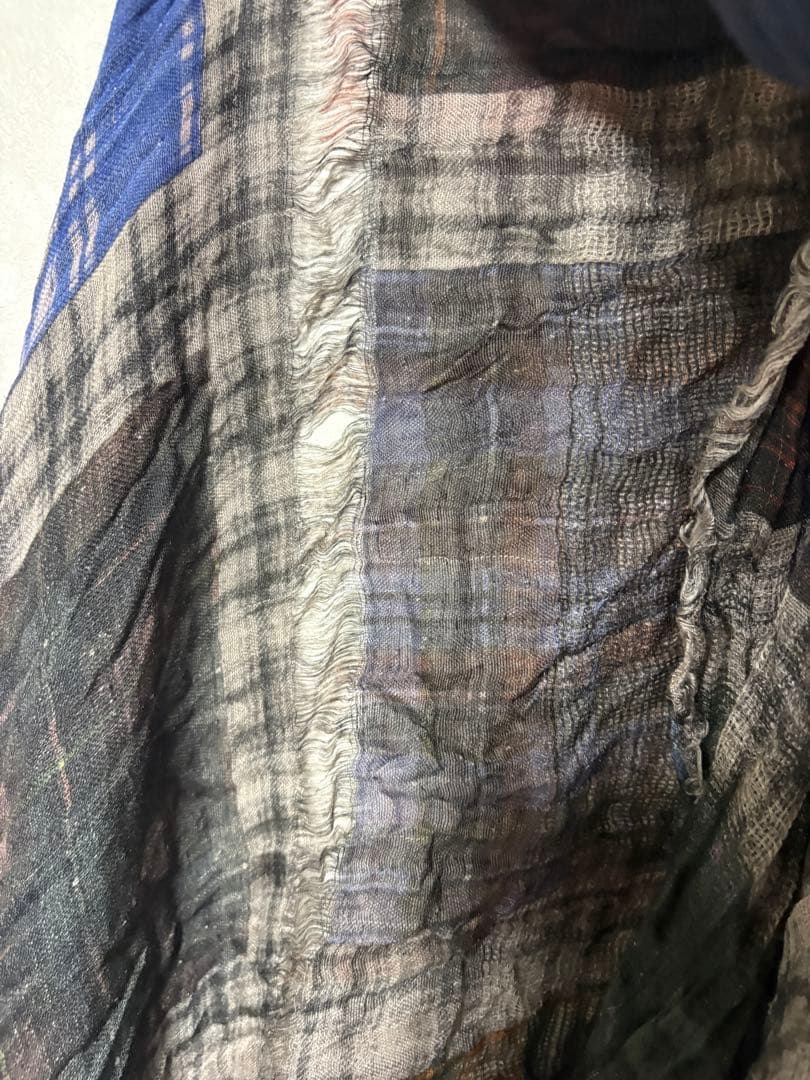 ジョニーデップ着用　ファリエロサルティ　マルチカラーチェック柄コットンストール