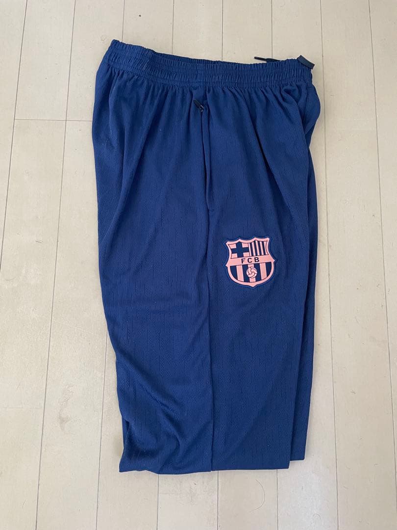 バルセロナ ドリルトップ25-26 L ピンクxネイビー上下 新品