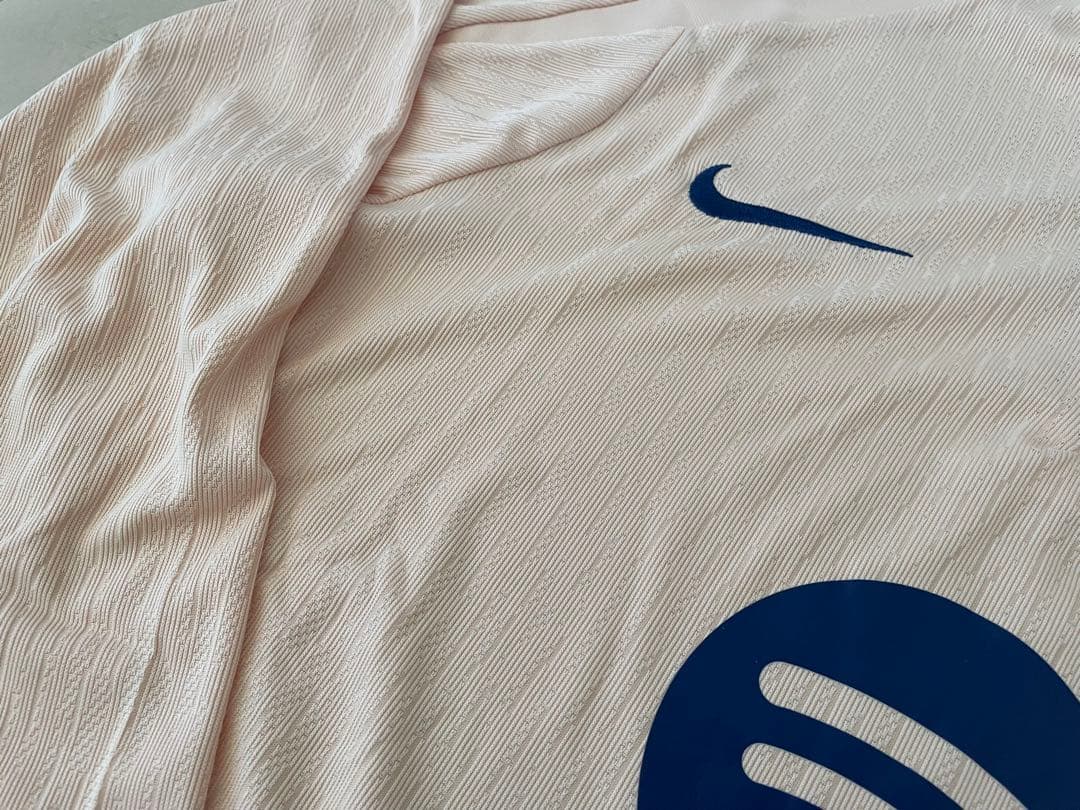 バルセロナ ドリルトップ25-26 L ピンクxネイビー上下 新品