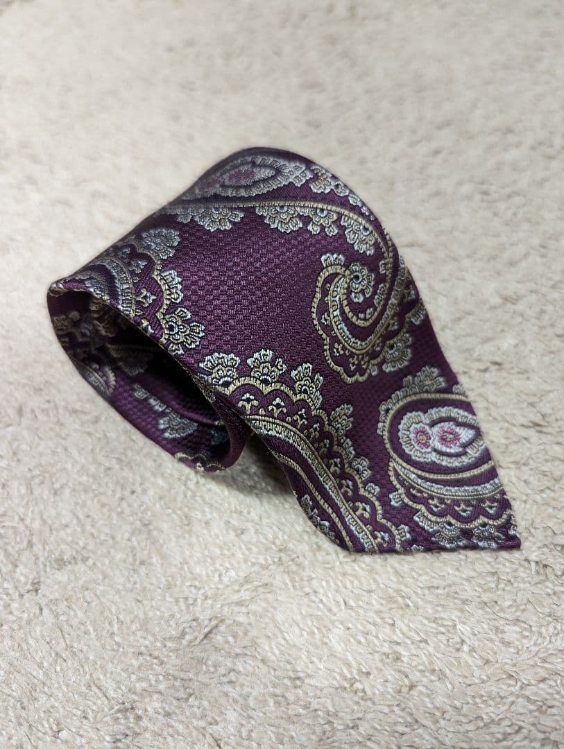 極美品　Stefano Cau　ネクタイ　スフォデラート　ペイズリー　イタリア製