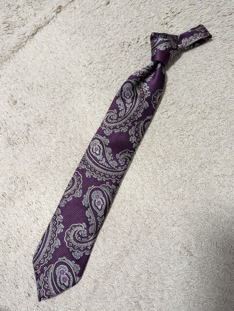 極美品　Stefano Cau　ネクタイ　スフォデラート　ペイズリー　イタリア製