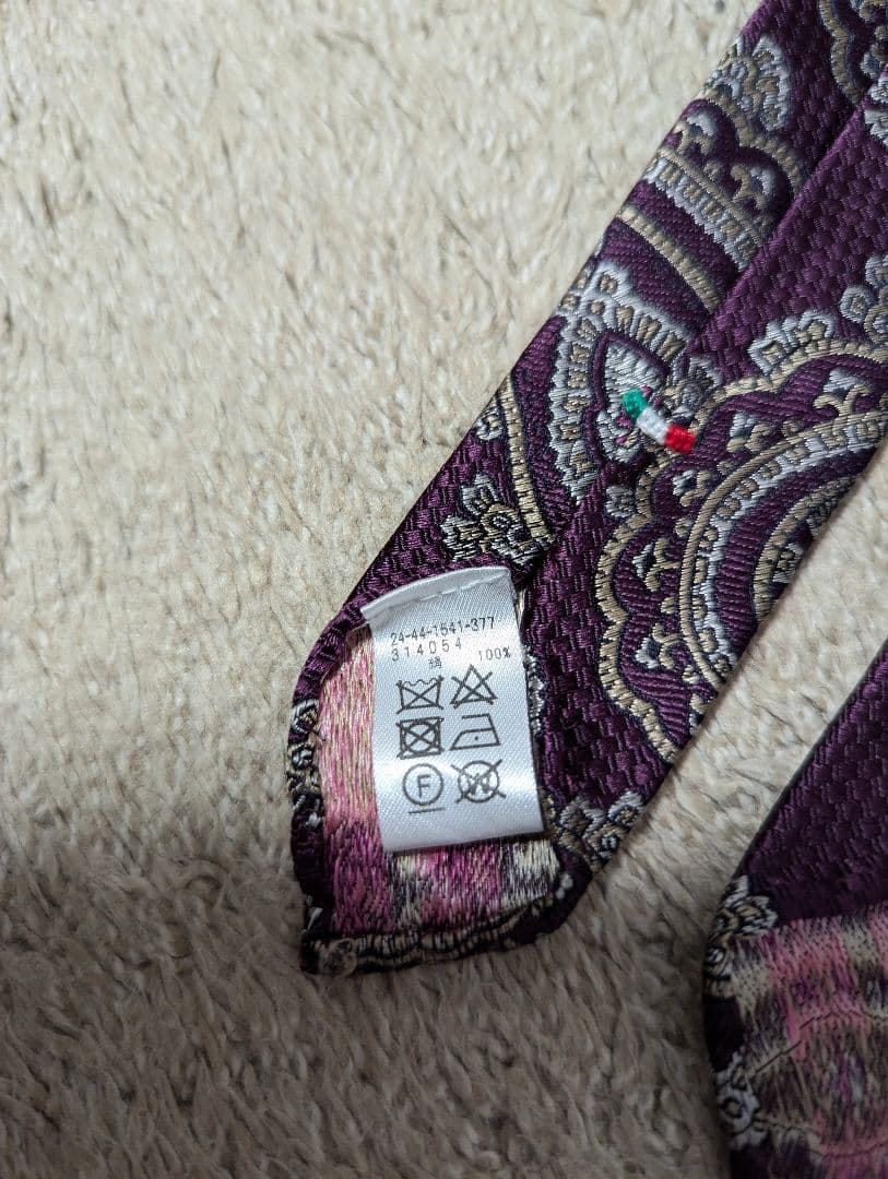 極美品　Stefano Cau　ネクタイ　スフォデラート　ペイズリー　イタリア製