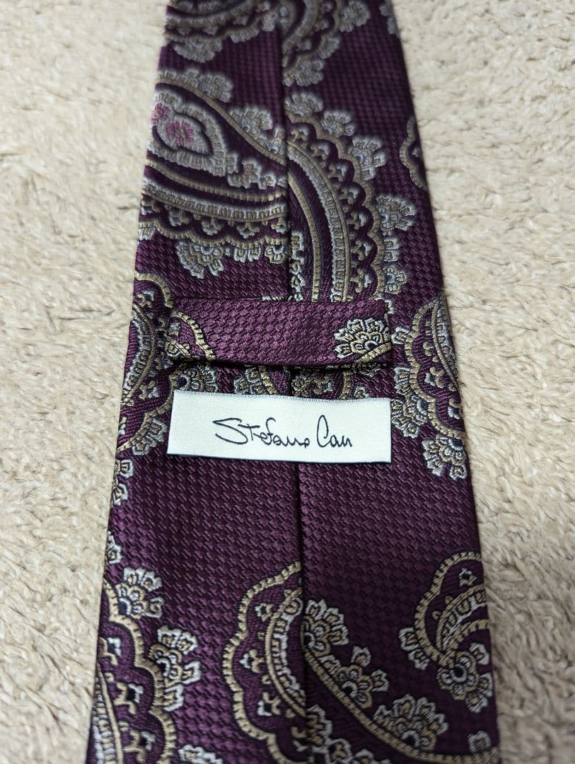 極美品　Stefano Cau　ネクタイ　スフォデラート　ペイズリー　イタリア製