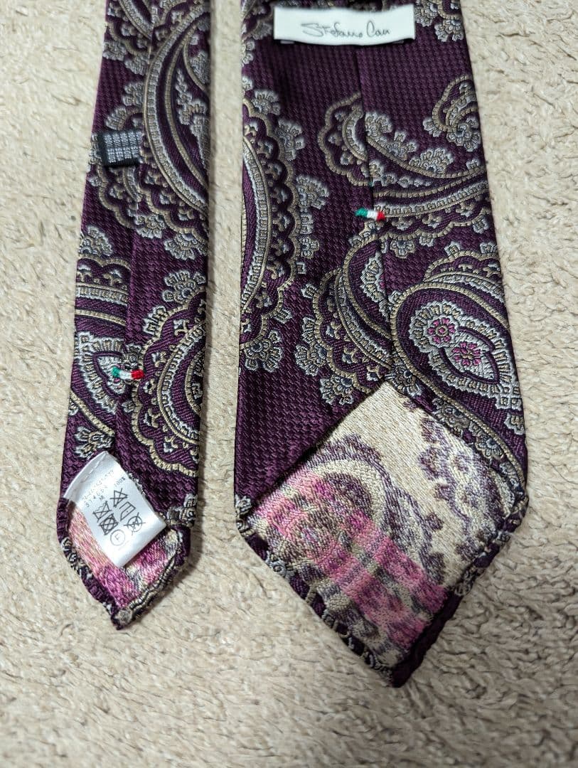 極美品　Stefano Cau　ネクタイ　スフォデラート　ペイズリー　イタリア製