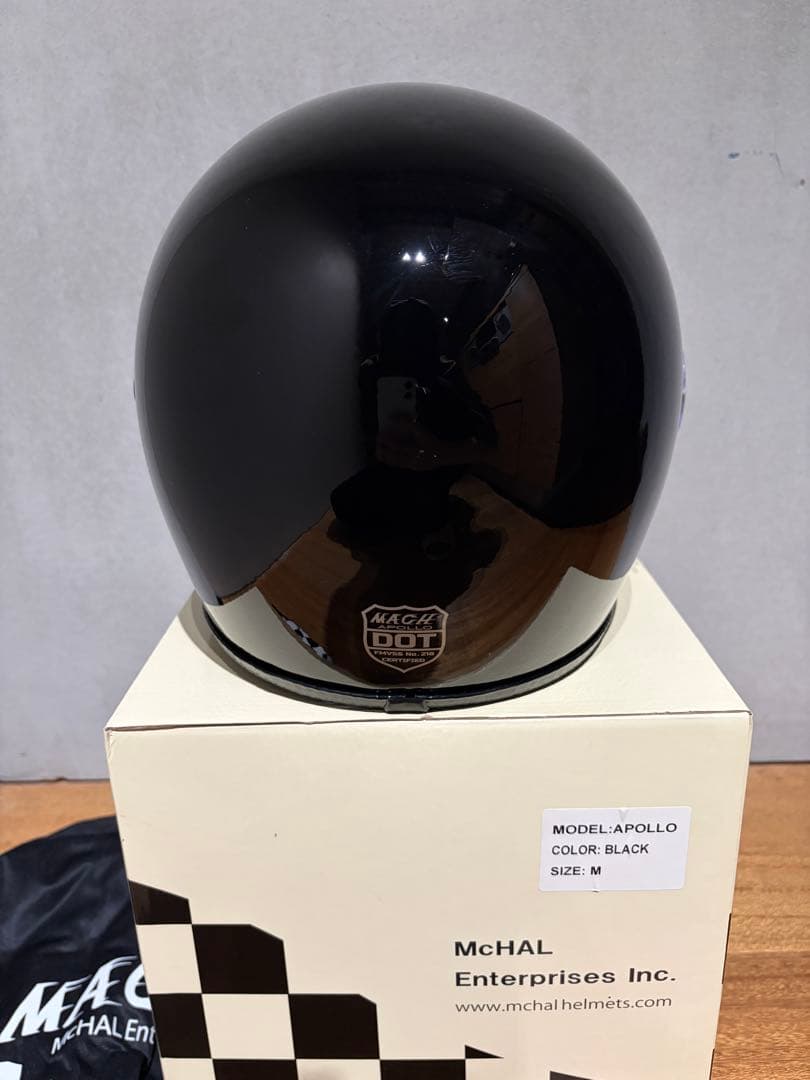 McHALアポロ ブラック フルフェイス マックホール Mサイズ