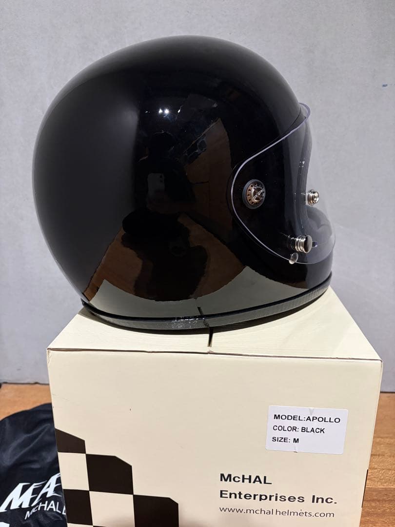 McHALアポロ ブラック フルフェイス マックホール Mサイズ