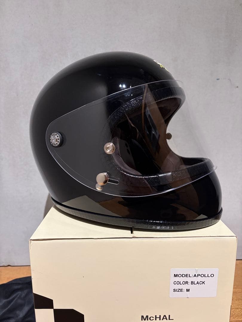 McHALアポロ ブラック フルフェイス マックホール Mサイズ