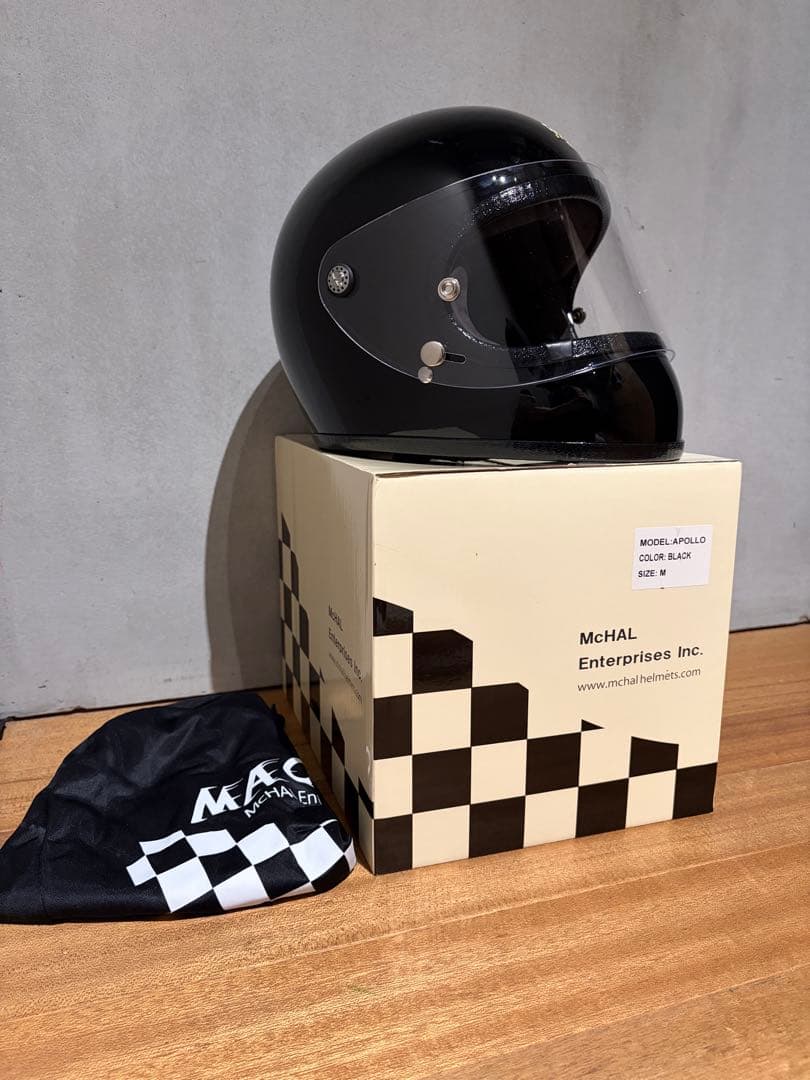 McHALアポロ ブラック フルフェイス マックホール Mサイズ