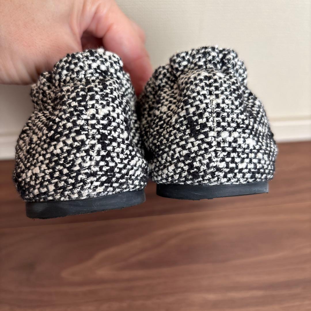 【本日限定お値引き中】トリーバーチ　ツートン　ツイードバレエシューズ