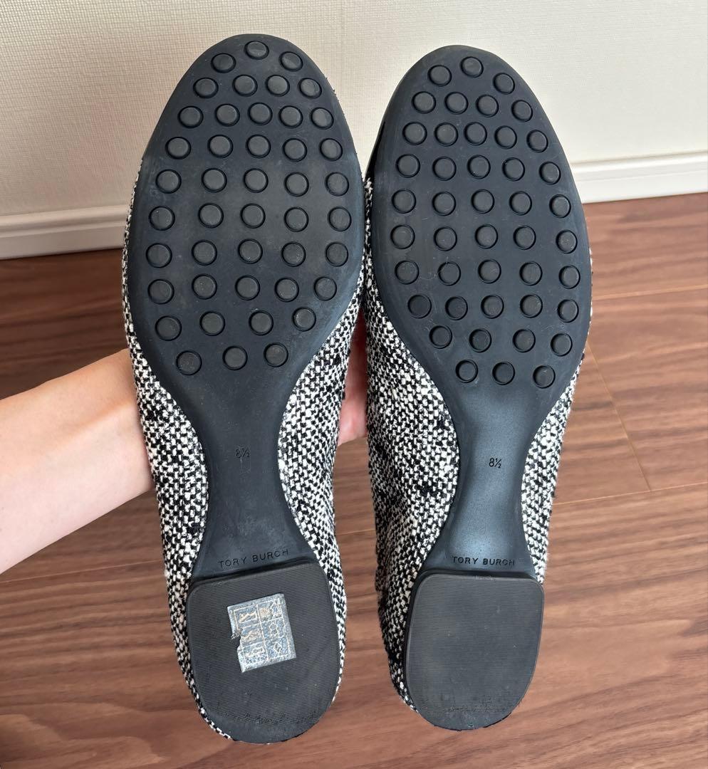 【本日限定お値引き中】トリーバーチ　ツートン　ツイードバレエシューズ