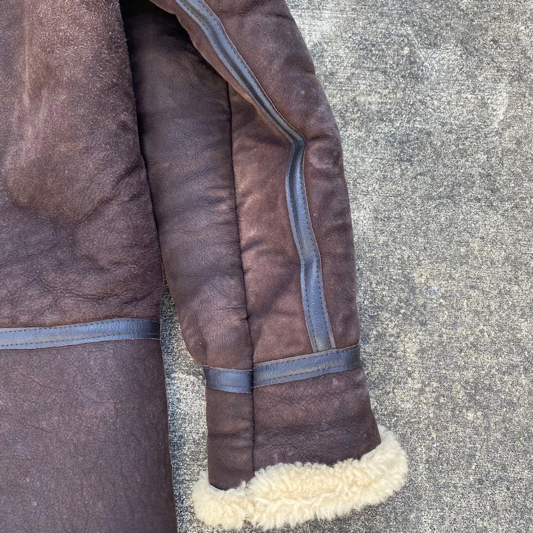 希少　美品　アヴィレックス B-7 ムートン アラスカンコート ヴィンテージ　茶