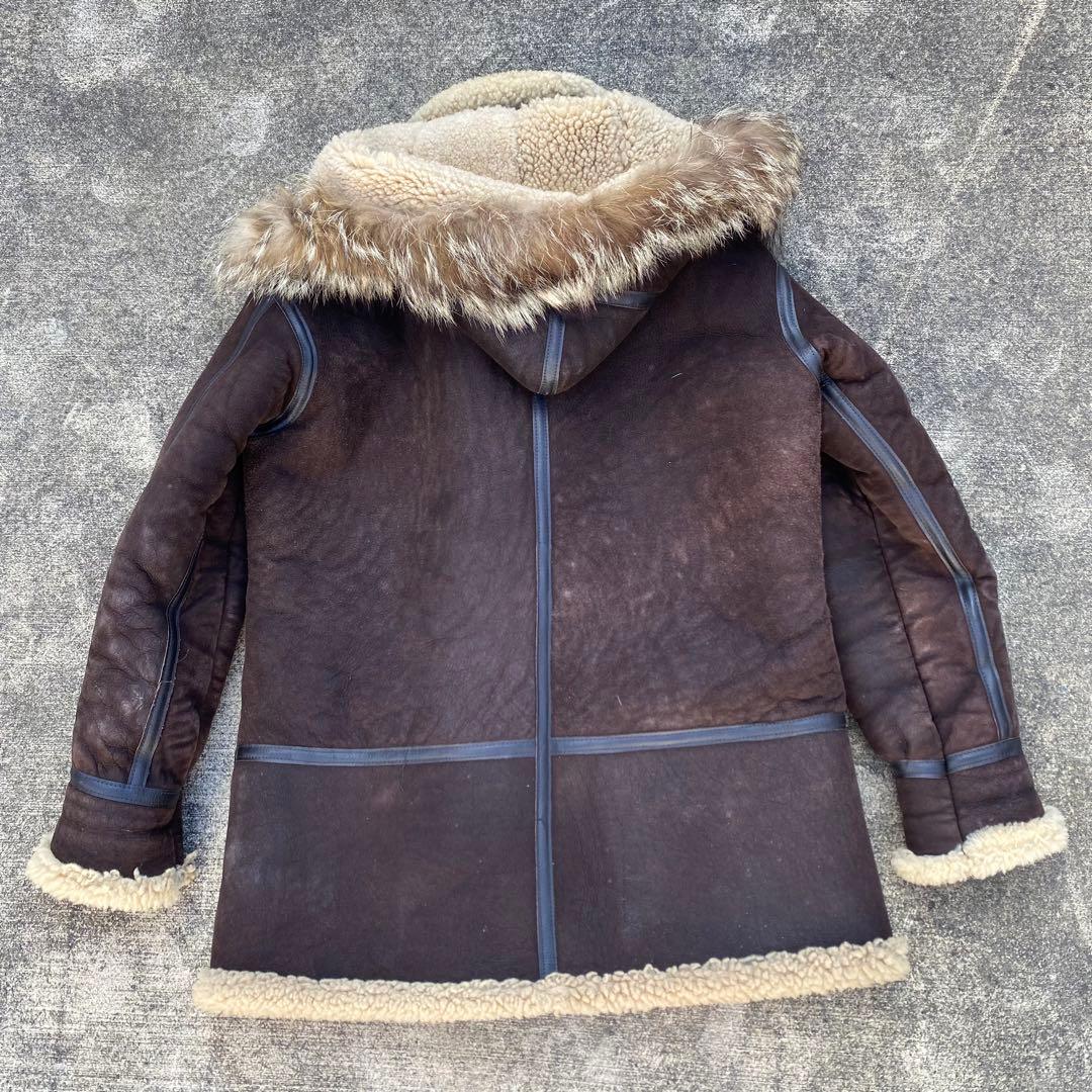 希少　美品　アヴィレックス B-7 ムートン アラスカンコート ヴィンテージ　茶