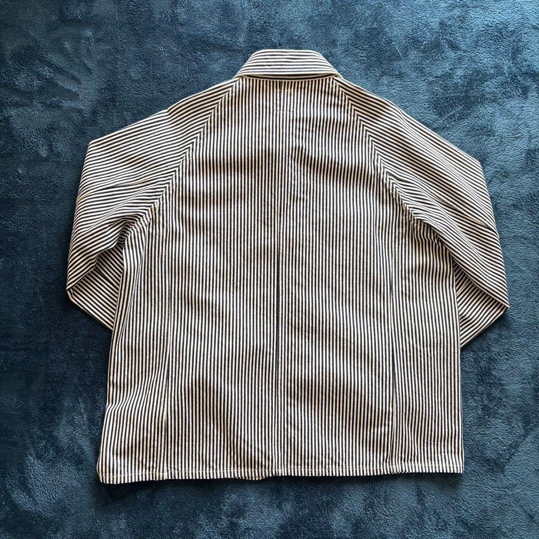 美品 FOB FACTORY F2410 ヒッコリー カバーオール L