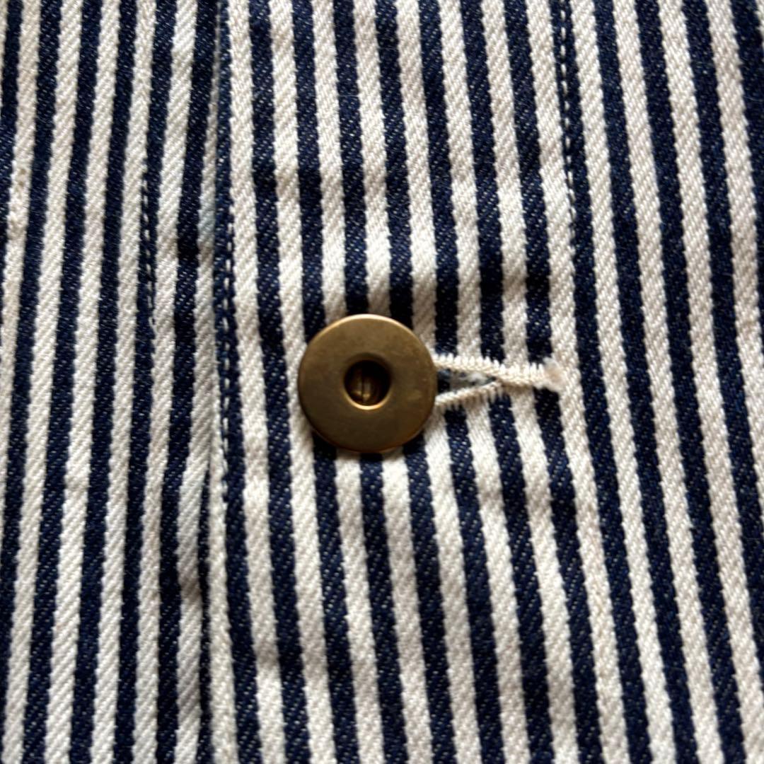 美品 FOB FACTORY F2410 ヒッコリー カバーオール L